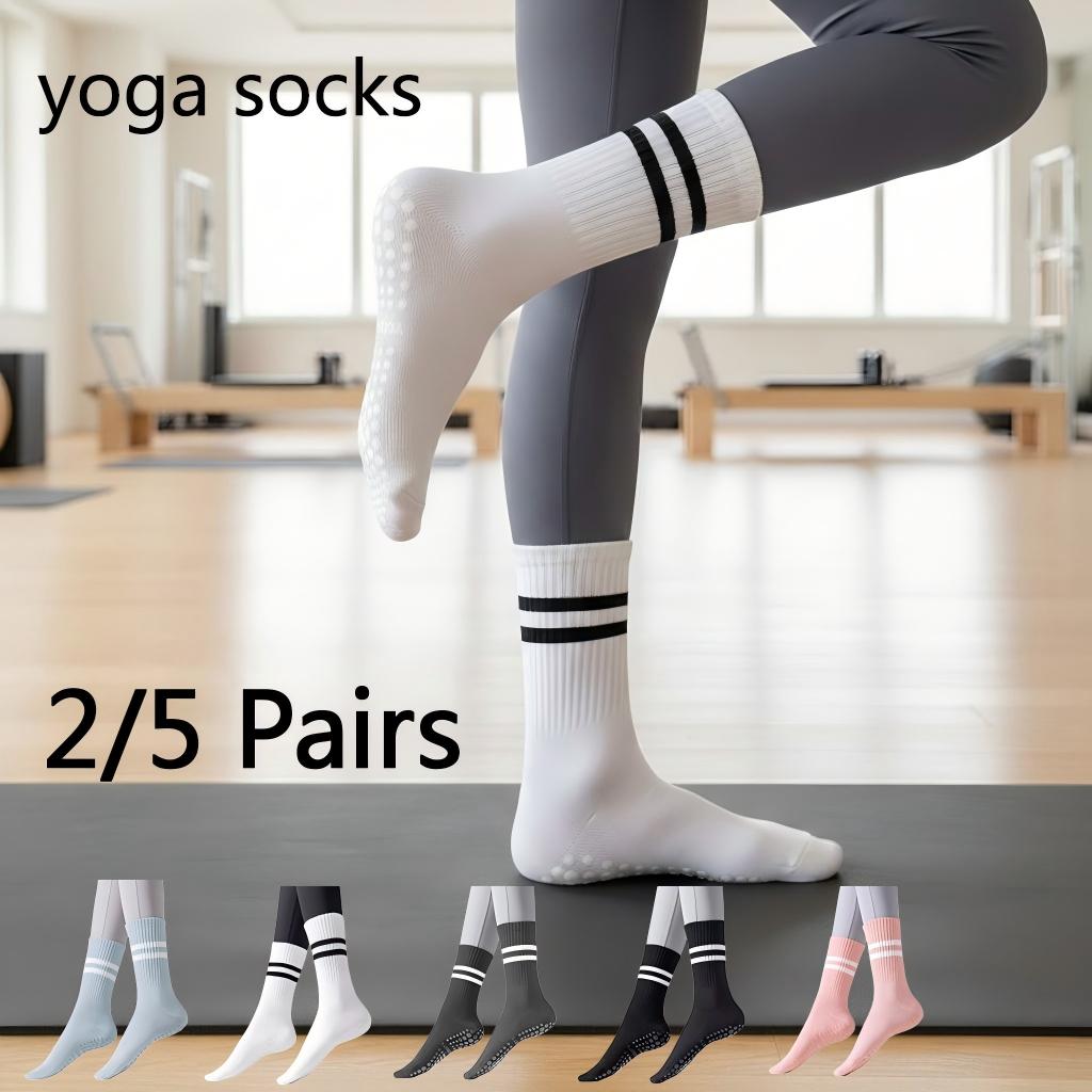 Yoga Fitness Pilates - جوارب يوجا نسائية مضادة للانزلاق، جوارب