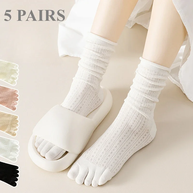 Yoga Toe Separator - 5 أزواج الجوارب فضفاضة مع خمسة