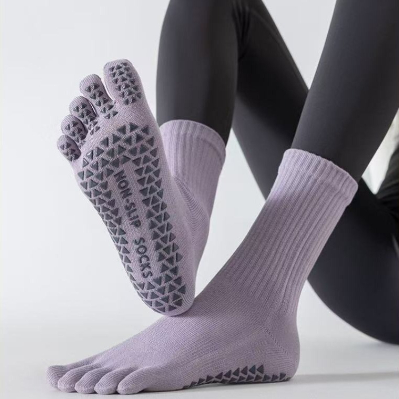 Yoga Toe Separator - جوارب يوغا للجنسين بخمسة أصابع، تصل