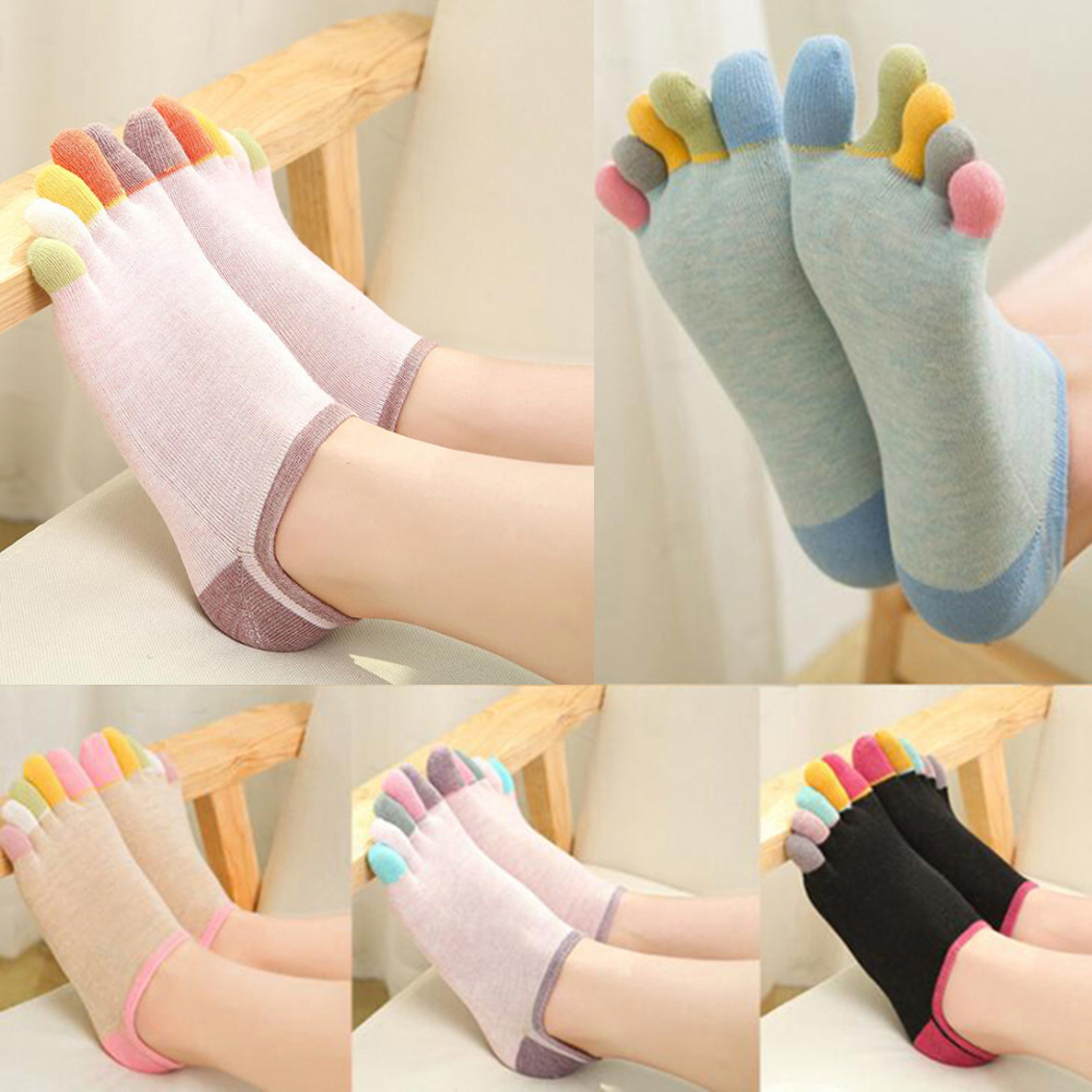 Yoga Toe Separator - 1/5 أزواج من الجوارب الرياضية النسائية