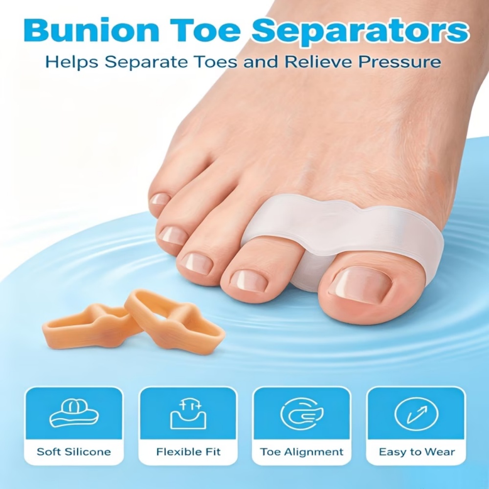 فاصلات أصابع القدم من السيليكو - مراجعة Yoga Toe Separator وسعره