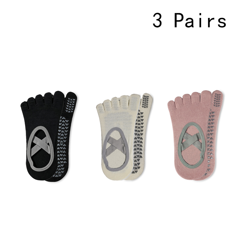 3 أزواج من جوارب اليوغا النسائ - مراجعة Yoga Toe Separator وسعره