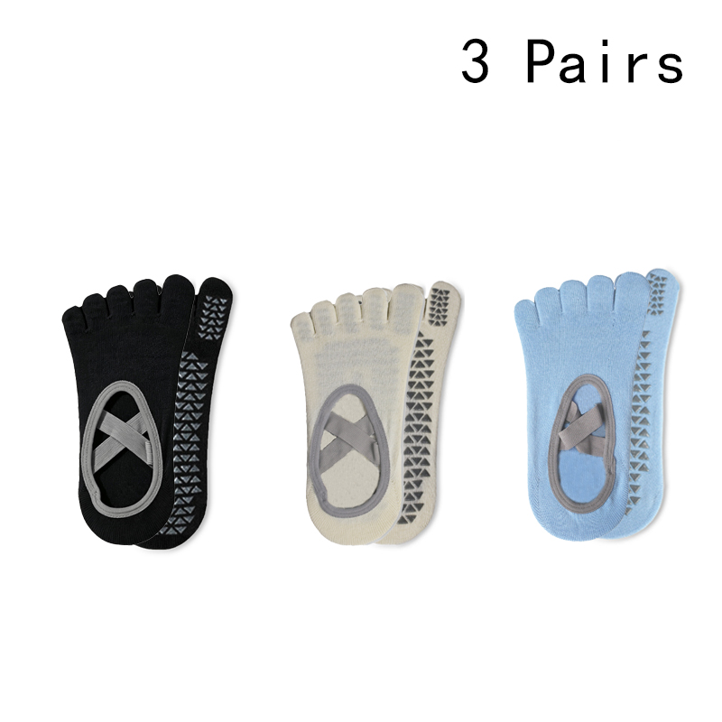 3 أزواج من جوارب اليوغا النسائ - مراجعة Yoga Toe Separator وسعره