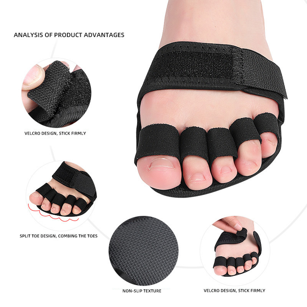1 زوج خمسة أصابع نصف النخيل ال - مراجعة Yoga Toe Separator وسعره